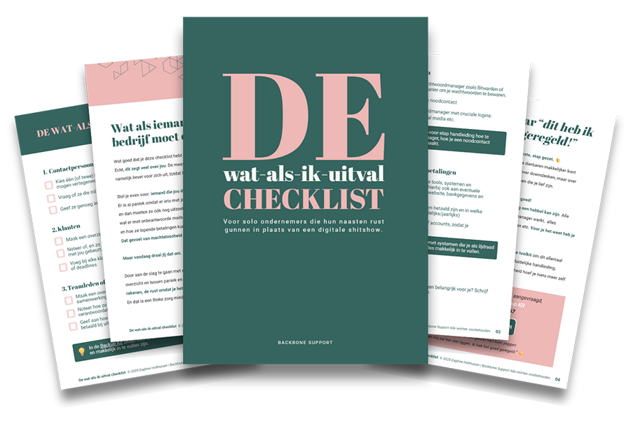 De “Wat-als-ik-uitval”-Checklist - door Backbone Support